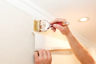 Pose de papier peint à la Buissière — revêtements muraux et toiles de verre